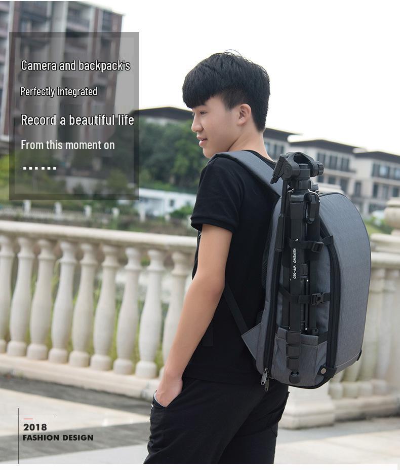 Outdoor Waterproof Folding Camera Bag - Wear-Resistant, Fashionable Double Shoulder Digital Photography Laptop Backpack