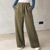 Dámské joggingové kalhoty s vysokým pasem a kapsou, tepláky, kalhoty jednobarevné, ležérní kalhoty