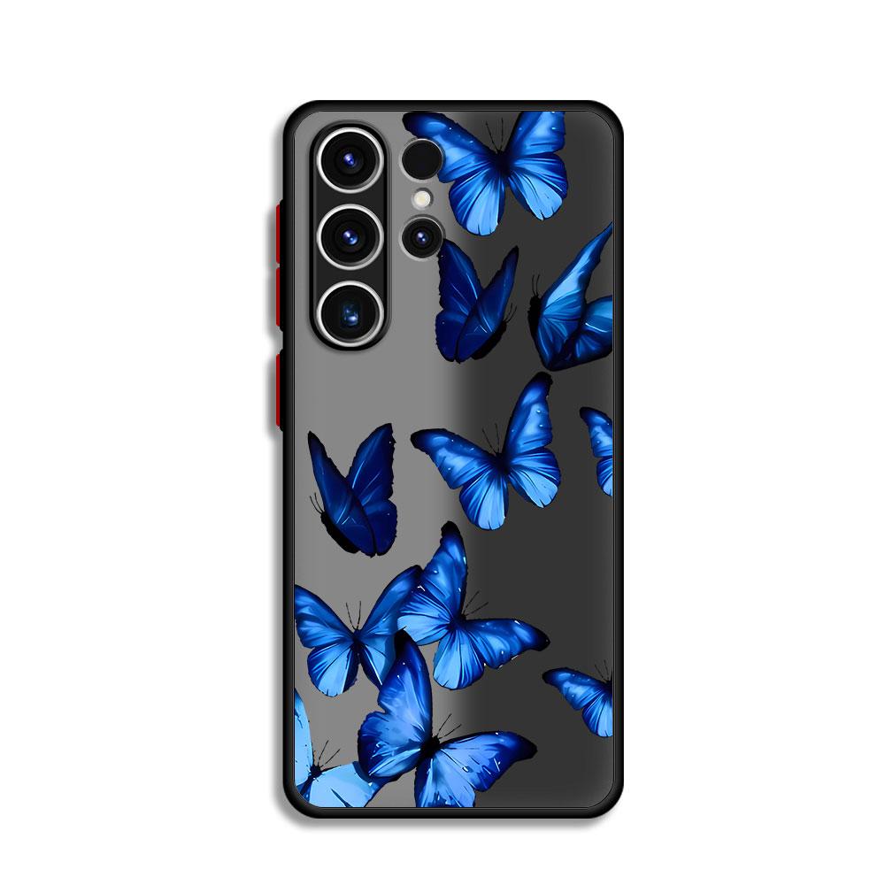 INS Retro Butterfly Phone Case for Samsung Galaxy Note 9 8 A50 A70 Note 10 Plus A12 A21s A21s A51 Note 20 Ultra A31 A71 Cover