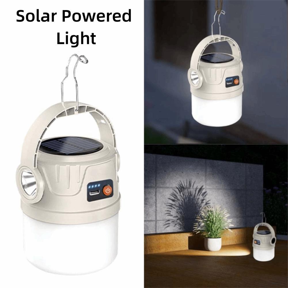 LED Light Solar Powered Light USB Rechargeable IP55 Waterproof Rechargeable Light Handheld Design Multi Functional Tent Light
