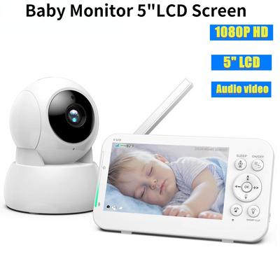 Baby Monitor 5"LCD Screen 1080P Night Vision 355° PTZ Remote HD Baby Nanny Camera 2 Audio Security Electronic Baby phoneAA