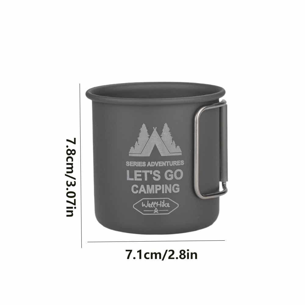 300ML Camping Mug with Foldable Handle Coffee Mug Convenient Camping Water Cup  Camping