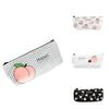 Fruit Printed Zipper Pencil Bag Students Pen Cases Stationery Office Supplies