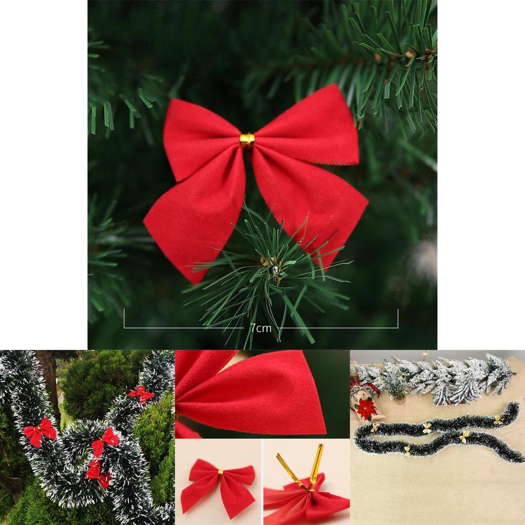 2m Glitter Spesso 65ftx90mm Decorazione Albero di Natale Ghirlanda di Natale Fiocco