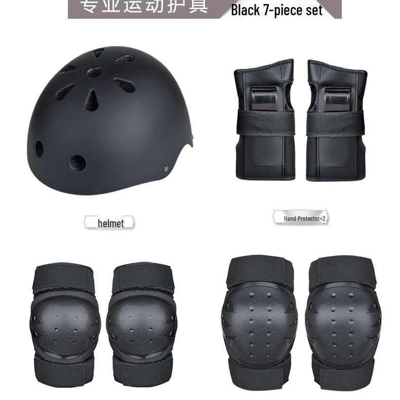 Adult & Kids Protective Gear Set for Skateboarding, Roller & Ice Skating - Includes Elbow Pads, Knee Pads, Wrist Guards.