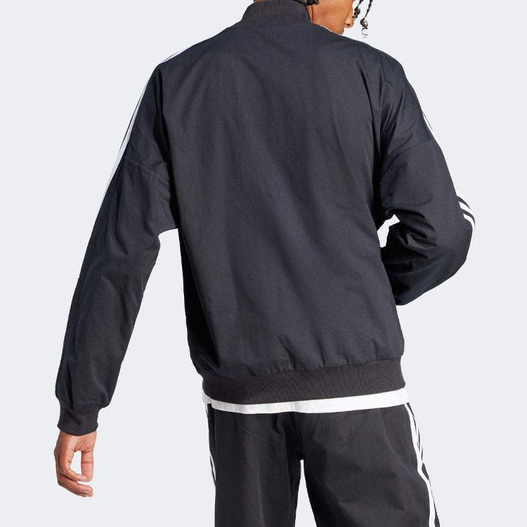 Adidas Sport Performance Three Stripe Color Block Logo Long Sleeve Jacket Men Jacket Black IP3791