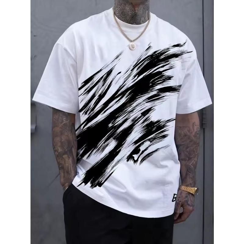 

Летняя новая мужская футболка с 3D-принтом, повседневная футболка с коротким рукавом, уличная мода и персонализированная повседневная одежда 6XL