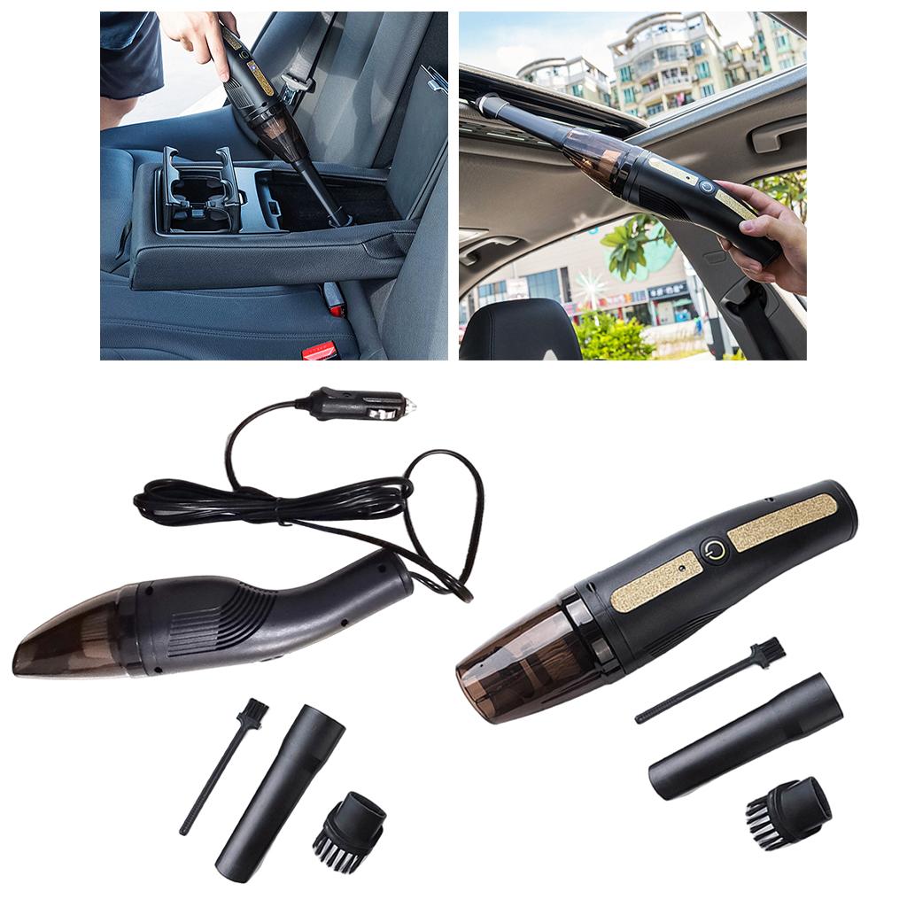 Portable Car Vacuum Cleaner Use 12000PA High Power with Long Nozzle Operate Rechargeable Handheld