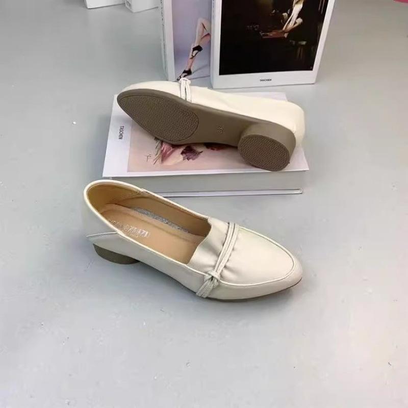2025 New Popular Low-heeled Mother Single Shoes Women's Autumn Comfortable and Fashionable Pointed Versatile Soft-soled Thick-heeled Women's Shoes