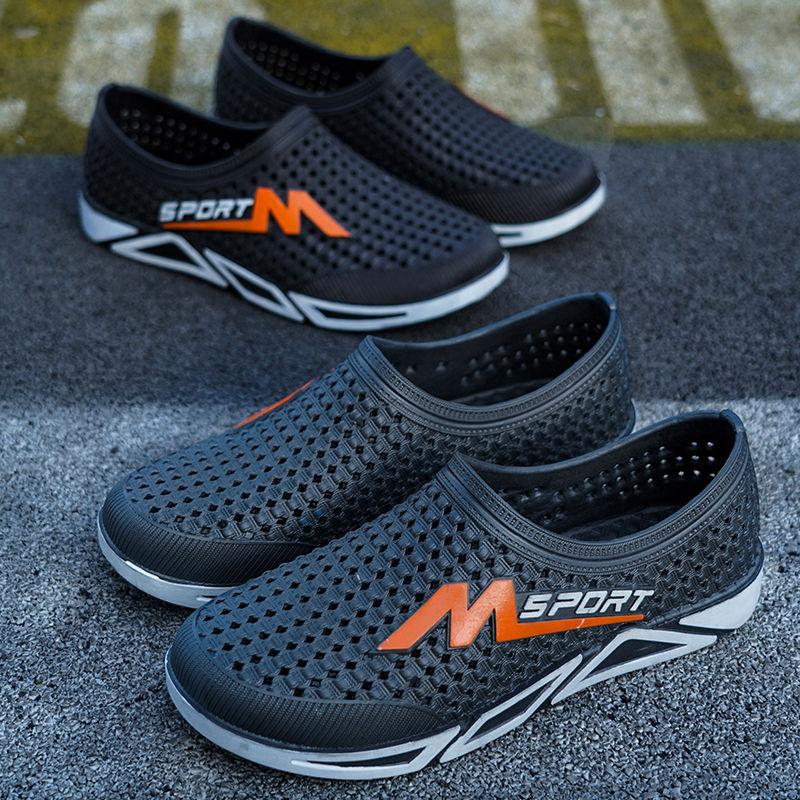 Men's Summer Sandals 2024 Luxury Barefoot Loafers For Men Comfortable Soft PVC Beach Aqua Water Casual Outdoor Fashion Shoes