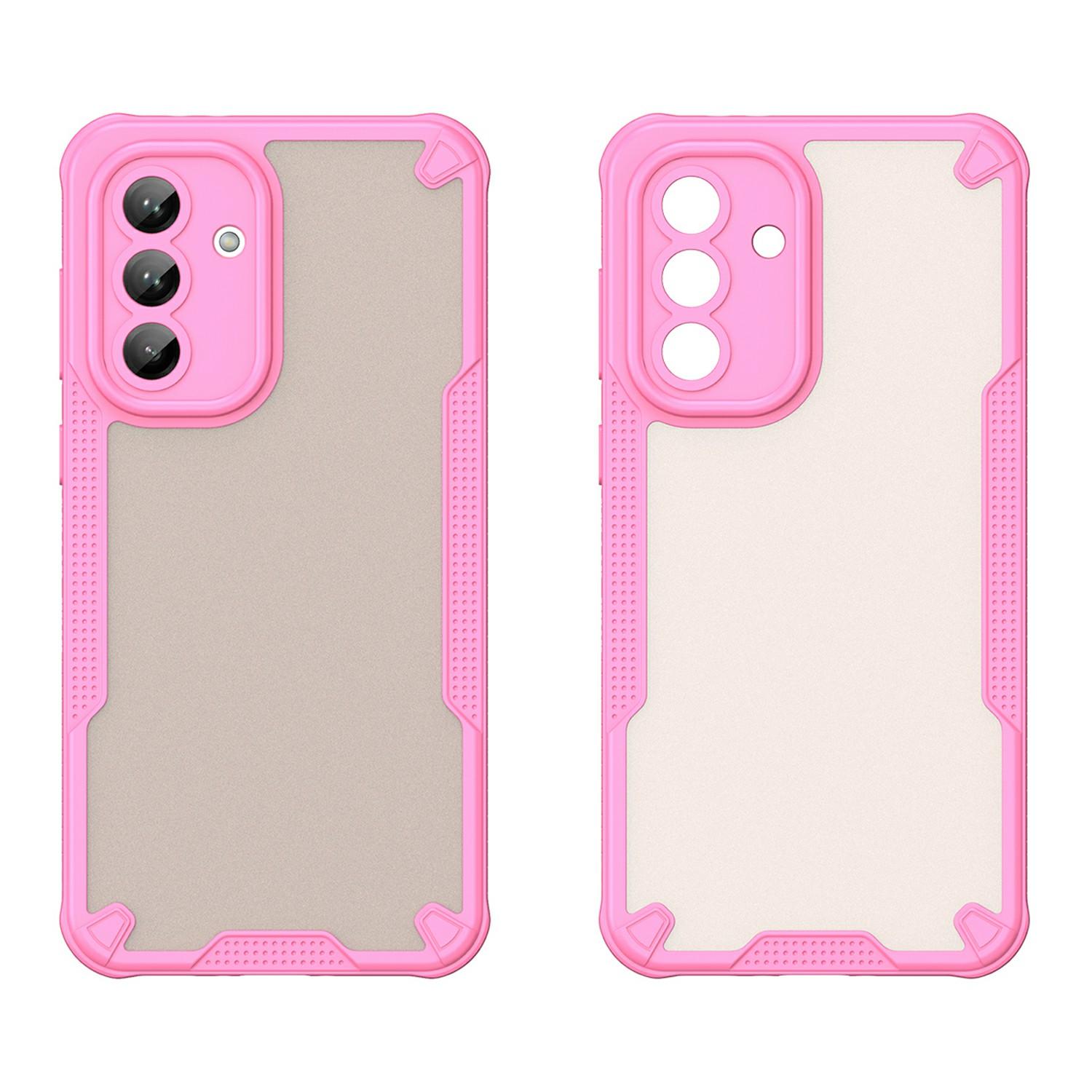 

For Samsung Galaxy A36 5G Case PC+TPU Frosted Phone Back Cover Pink