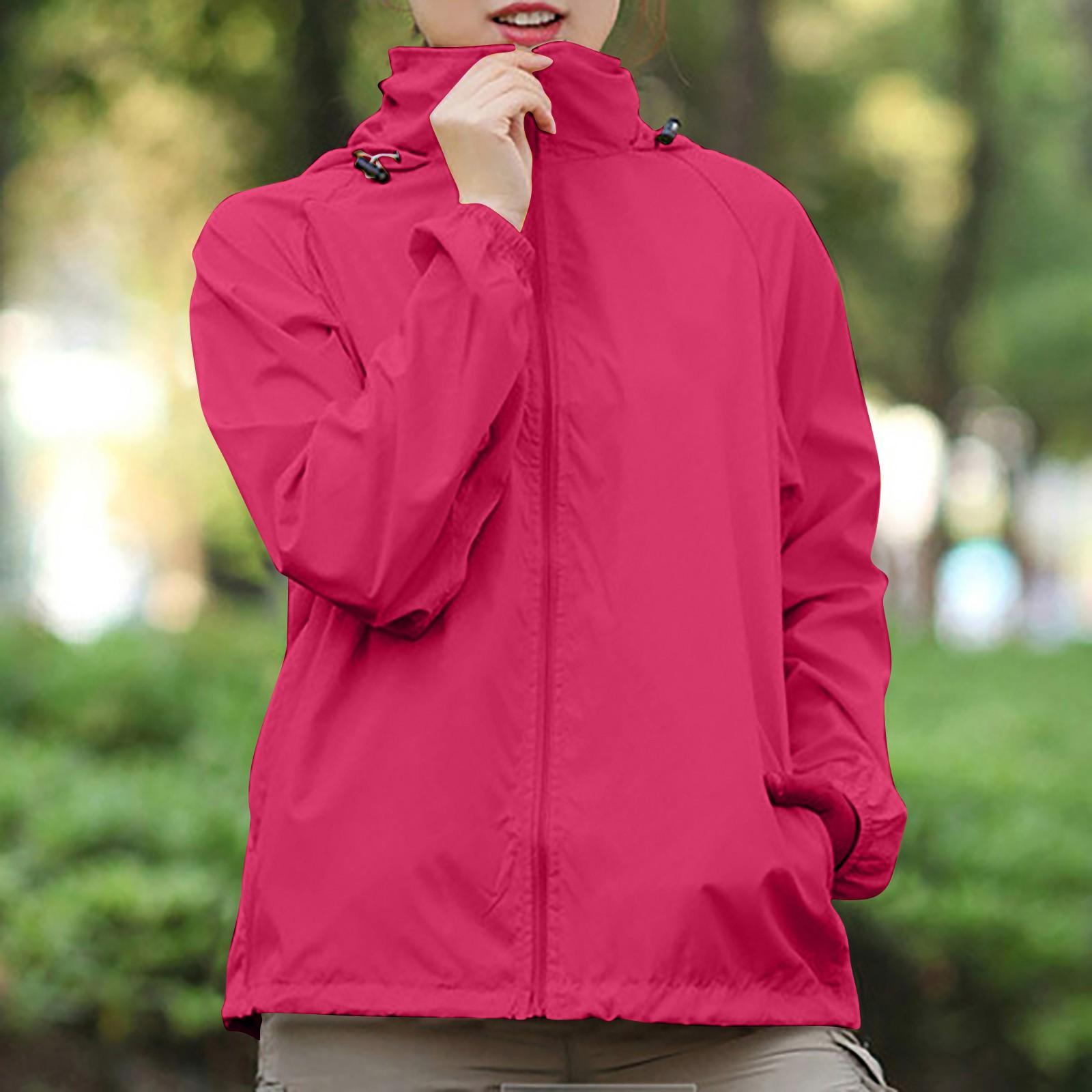 

Женская однотонная куртка с капюшоном и длинными рукавами, ветровка, солнцезащитная куртка, спортивная куртка на открытом воздухе XXXL