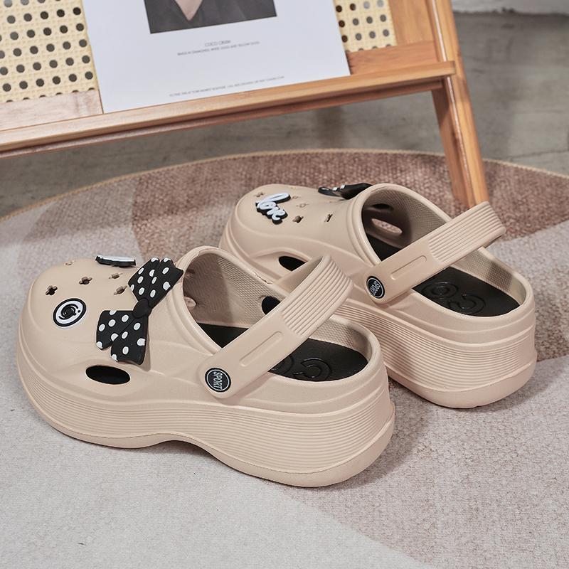 Lucyever Eva Robustní Platformové Sandály Dámské Léto 2024 Silná Podrážka Dřeváky Zahradní Boty Žena Uzavřená Špička Protiskluzové Plážové Nazouváky