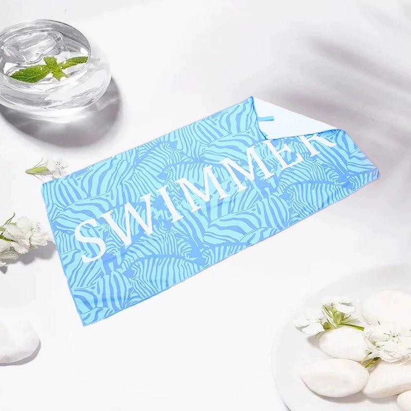 High Quality Microfiber Quick-Dry Antimicrobial Hypoallergenic Custom Print Big Beach Towels for Sport Use Eco-Friendly