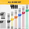 28-Piece Carabiner Bungee Cord Set with Handbag - High-Strength Safety Tie-Downs