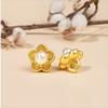 Alloy Pearls Button With Peach Flower Clasps For Craft Sewing Accessories