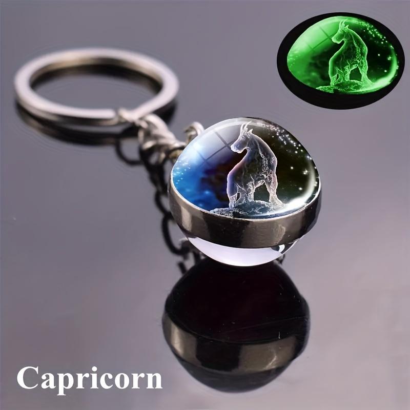 Double-sided Twelve Constellation Luminous Keychain