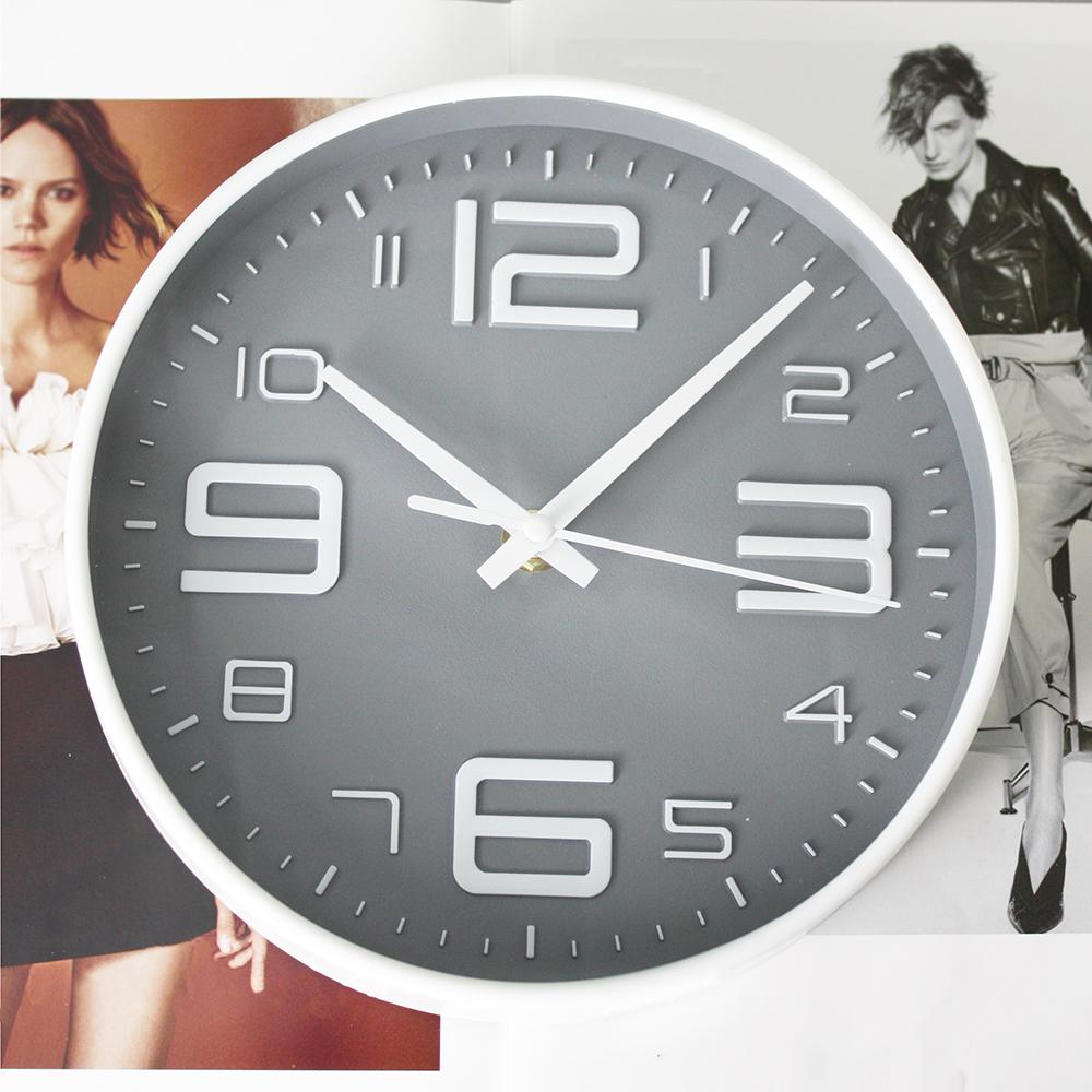 8 Zoll einfache, modische Wanduhr, leise, schön, dreidimensional, geeignet für Arbeitszimmer, Wohnzimmer, Schlafzimmer, um Freunde zu schicken