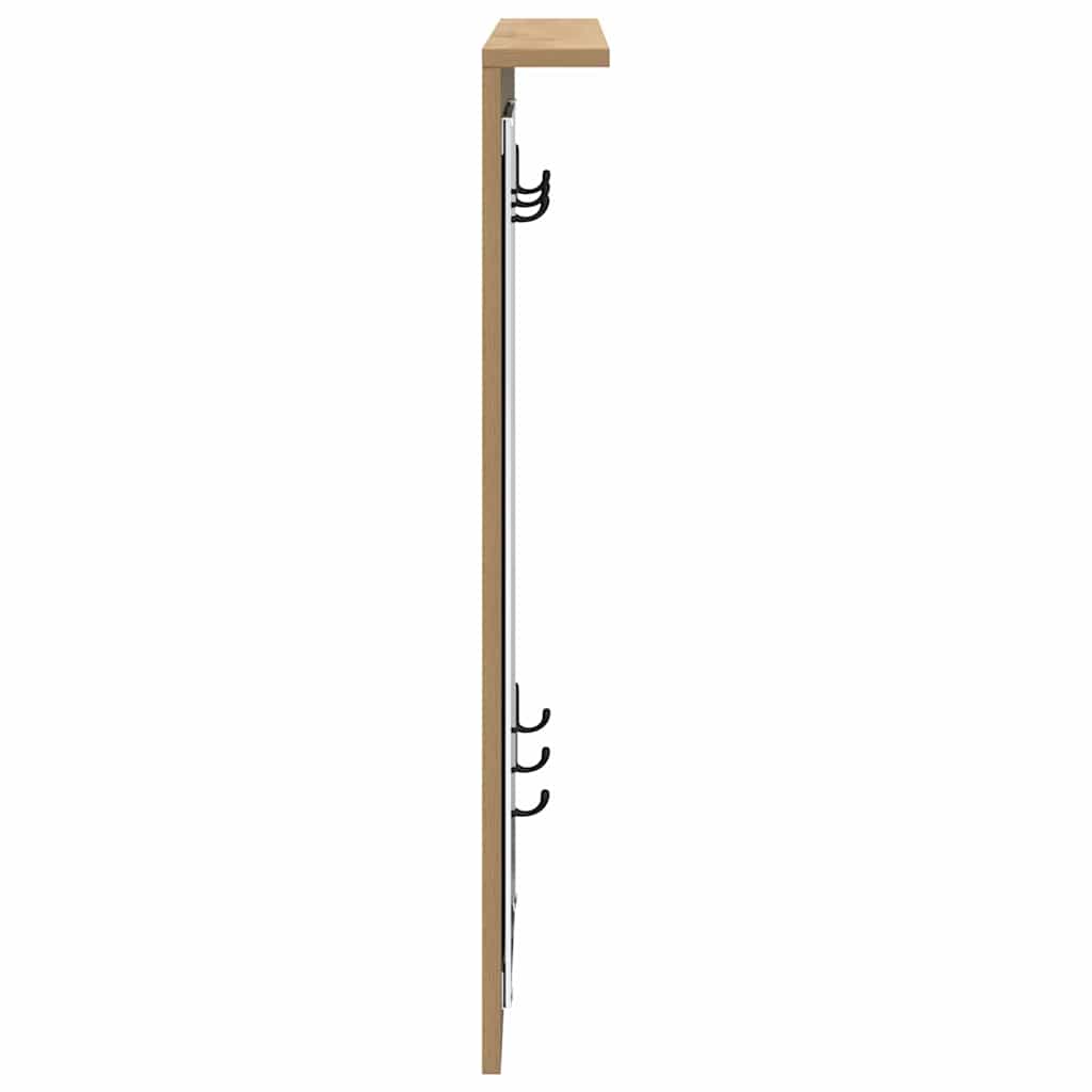 Wall Mounted Coat Rack Artisan Oak 84 x 10 x 80 cm