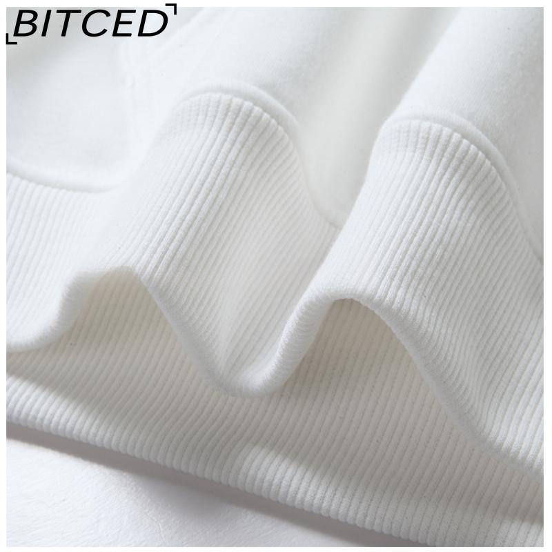 BITCED Autumn and Winter Hooded Sweatshirt Men's Hooded Warm Padded Thickened Pullover Loose Large Size Hoodie