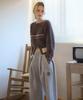 Baitalssain [Line] Tuck-Wide Clover Fleece-Lined Sweatpants
