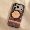 Retro Blommigt Ställ Telefonfodral för iPhone 17 och iPhone 17 Pro Max