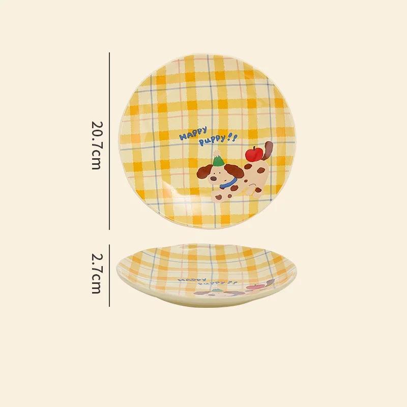 Delicious Dishes Ceramic Plates Light Luxury Restaurant Afternoon Tea Cute Desserts Fruit Plate Exquisite Household Tableware