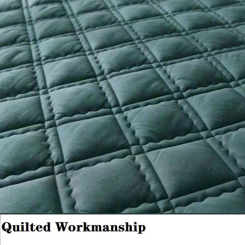 Hochwertiger, dicker, gesteppter Matratzenbezug aus 100 % Baumwolle, einfarbig, milbenabweisend, Bettunterlage, Schutzbezug ohne Kissenbezug