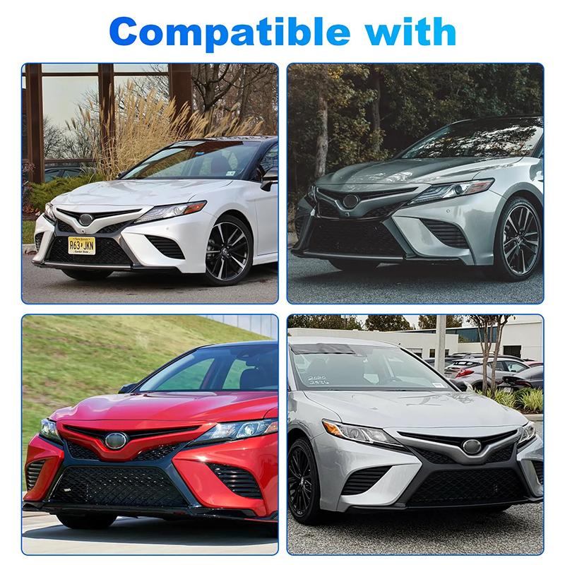 1 Pair Front Bumper Grille Headlight Lower Trim Cover For Toyota Camry Se Xse 2018 2019 2020 2021 2022 5271306100 5271206100