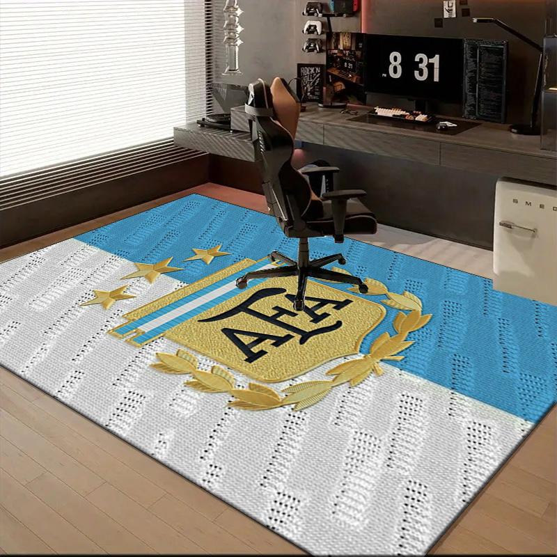 Argentina Football club Printed Office Carpet Chair Cushion  Entryway Rug, Rugs for Living Room, Bedroom Christmas gifts