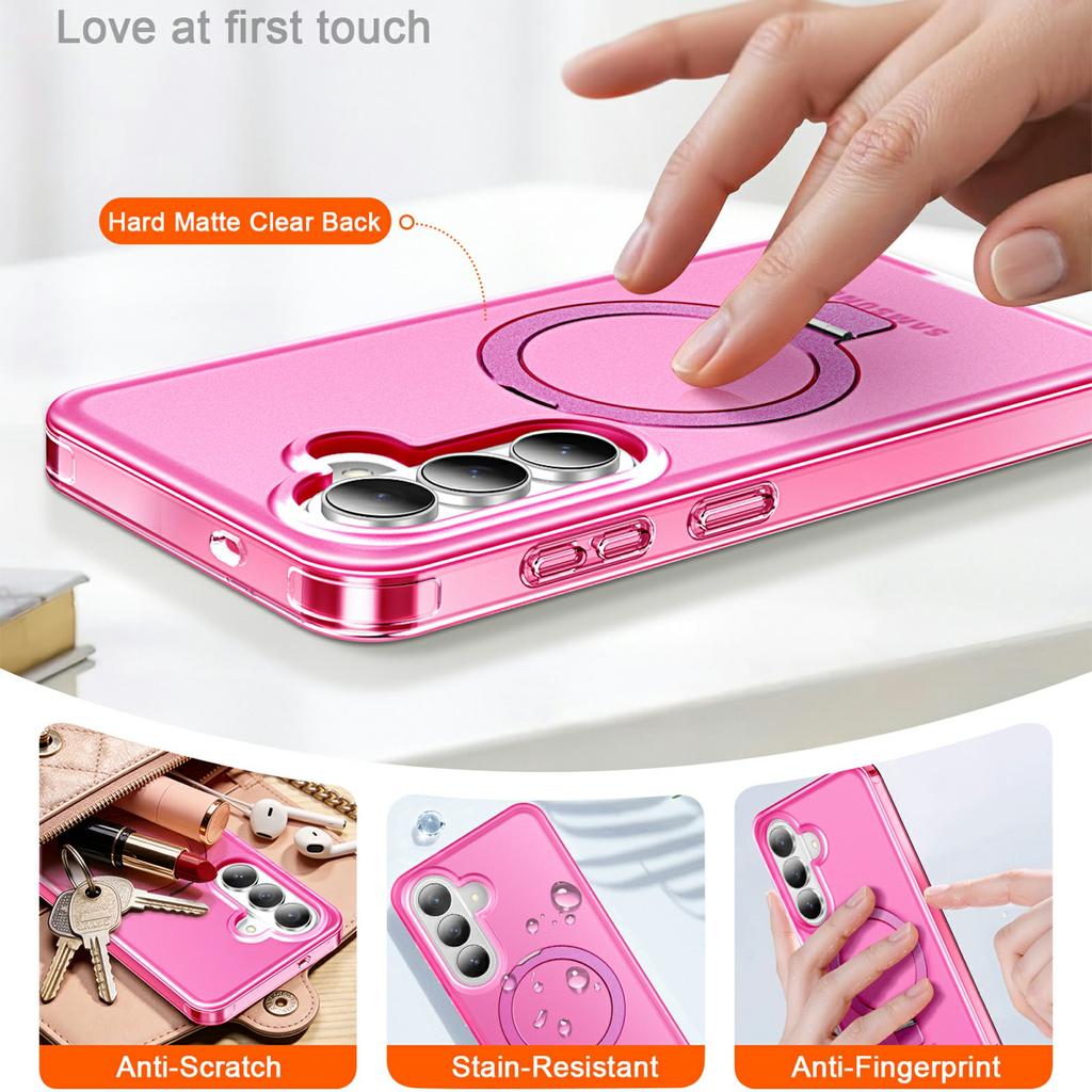 For iPhone 17 Pro Max Magnetic Case TPU + PC Shockproof Phone Cover