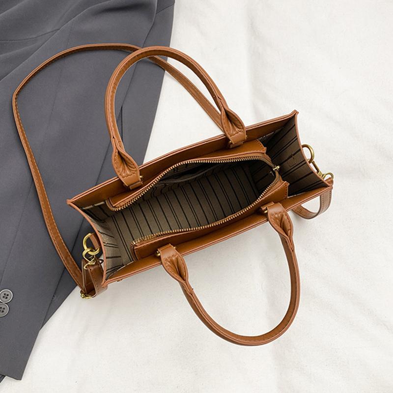 Modische Katzen-Elf Handtasche Top-Handle-Tote-Bag Quadratische Crossbody-Umhängetasche Niedliches Katzenmuster Vielseitige Tote-Bag Aktentasche für Damen