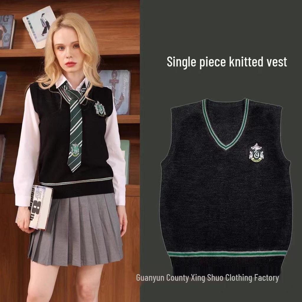 Unisex Harry Potter Magic Academy V-Neck Sleeveless Cosplay Sweater