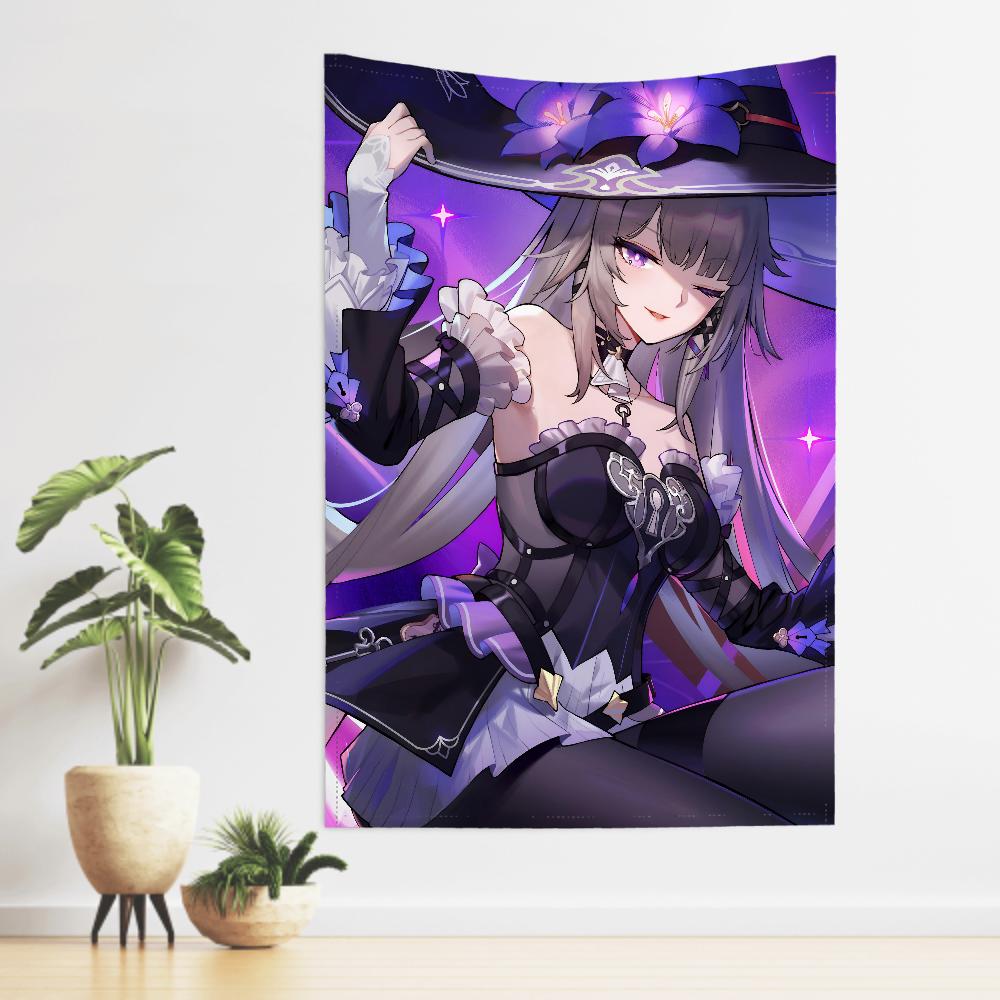 1 Stück The Herta Honkai Star Rail Spiel Wandteppich Raumdekor Wandtuch Party Hängender Hintergrund Raumdekor Babyzimmer