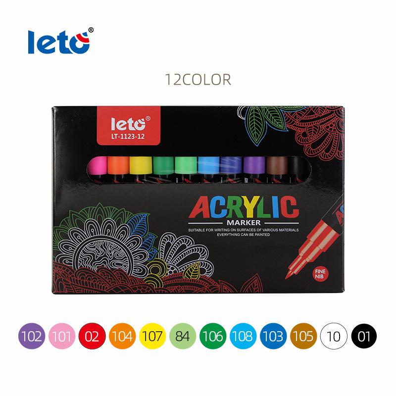 

Letu 0.7mm Acrylic Marker Set: Colorful Pens for Children s Crafts, Scratch Art & Anime Hand-Painting