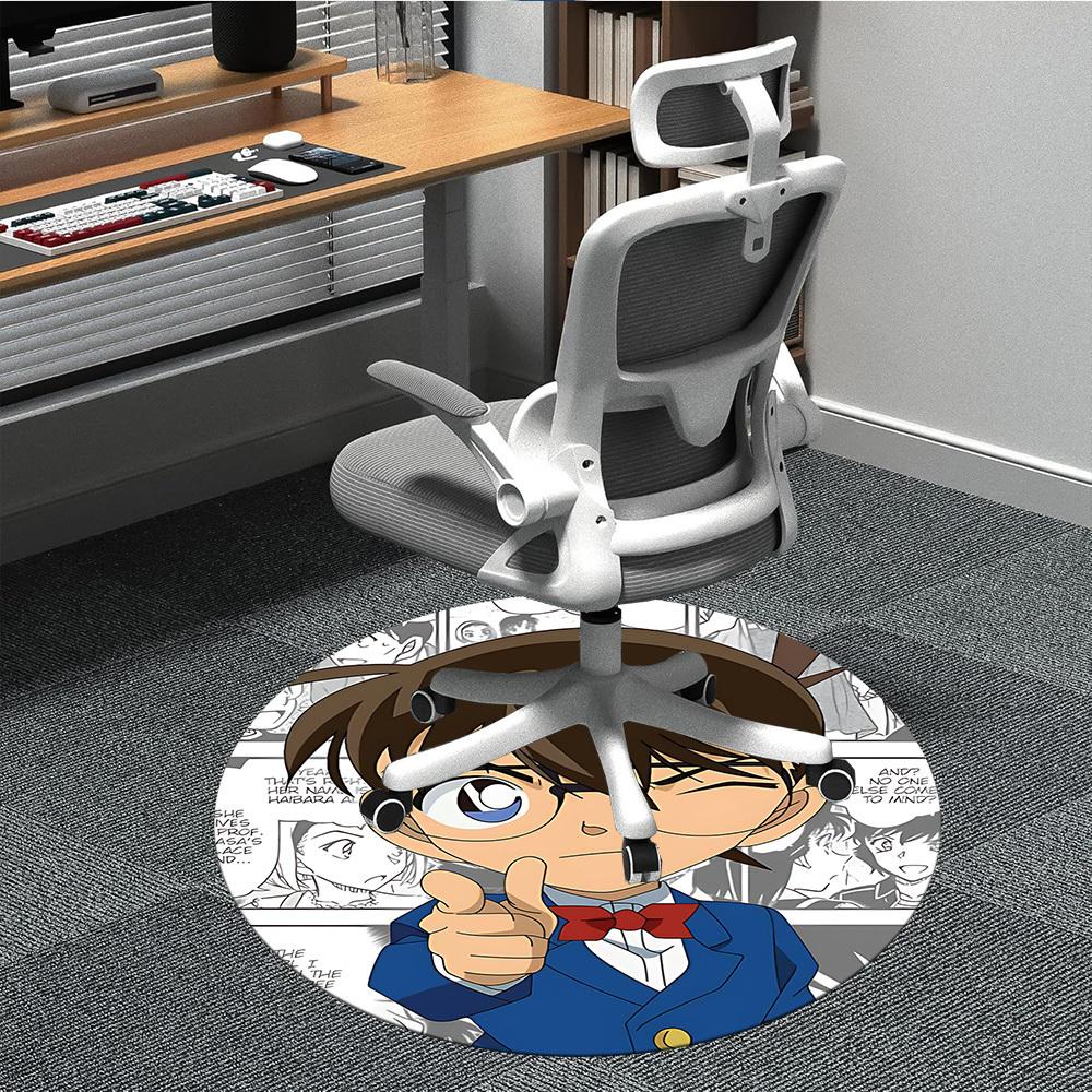 

1PC Detective Conan Office Round Area Rug Suitable For Office, Under Office Chairs Bedroom Living Room Home Decor, Available in Various SizesT1011 80cm by 80cm