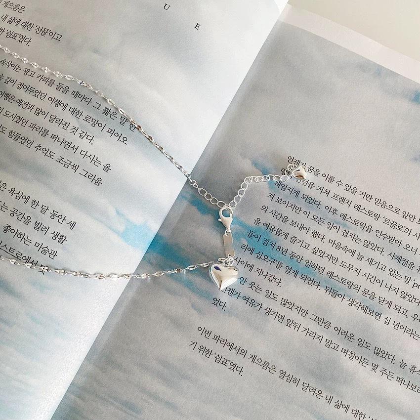 Sweet Double Heart Minimalist Necklace - Trendy & Versatile Clavicle Chain for Good Luck