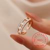 925 Sterling Silver Jewelry 18K Gold Plated Exquisite Crystal Finger Rings for Women Wedding Party Jewelry for Girls Friend Gift