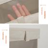 Foldable Storage Bins with See-Through Window - Linen Fabric Clothes Organizer Box for Shelves, Closet, Under Bed