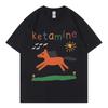 Funny Ketamine Horse Meme T-shirt Women Clothing Harajuku Y2k Short Sleeve T Shirts Summer Fashion Casual T-shirts