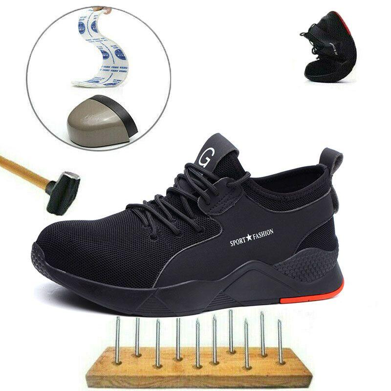 Slip Resistant Mens Steel Toe Safety Sneakers For Industrial And Construction Work
