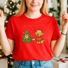 2025 Christmas unisex tshirt,Night before Christmas Family, Cats and dog (CH)