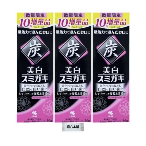 

Sumigaki Whitening Floral Tea Mint Toothpaste, 10% Extra Strength, 99g, Set of 3