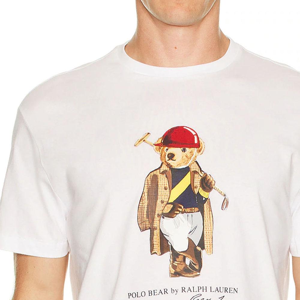 Polo Ralph Lauren Polo Bear Print Crew Neck Short Sleeve T-Shirt Classic Edition Men Tops 710B14626-001