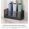 Metal Umbrella Holder Wall-Mounted Umbrella Organizer Space Saving Umbrella Stand  Hotel