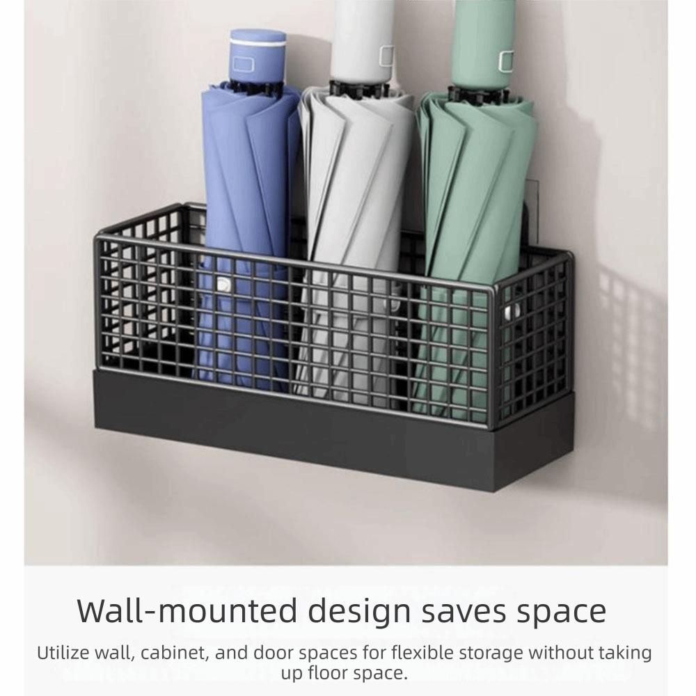 Metal Umbrella Holder Wall-Mounted Umbrella Organizer Space Saving Umbrella Stand Hotel