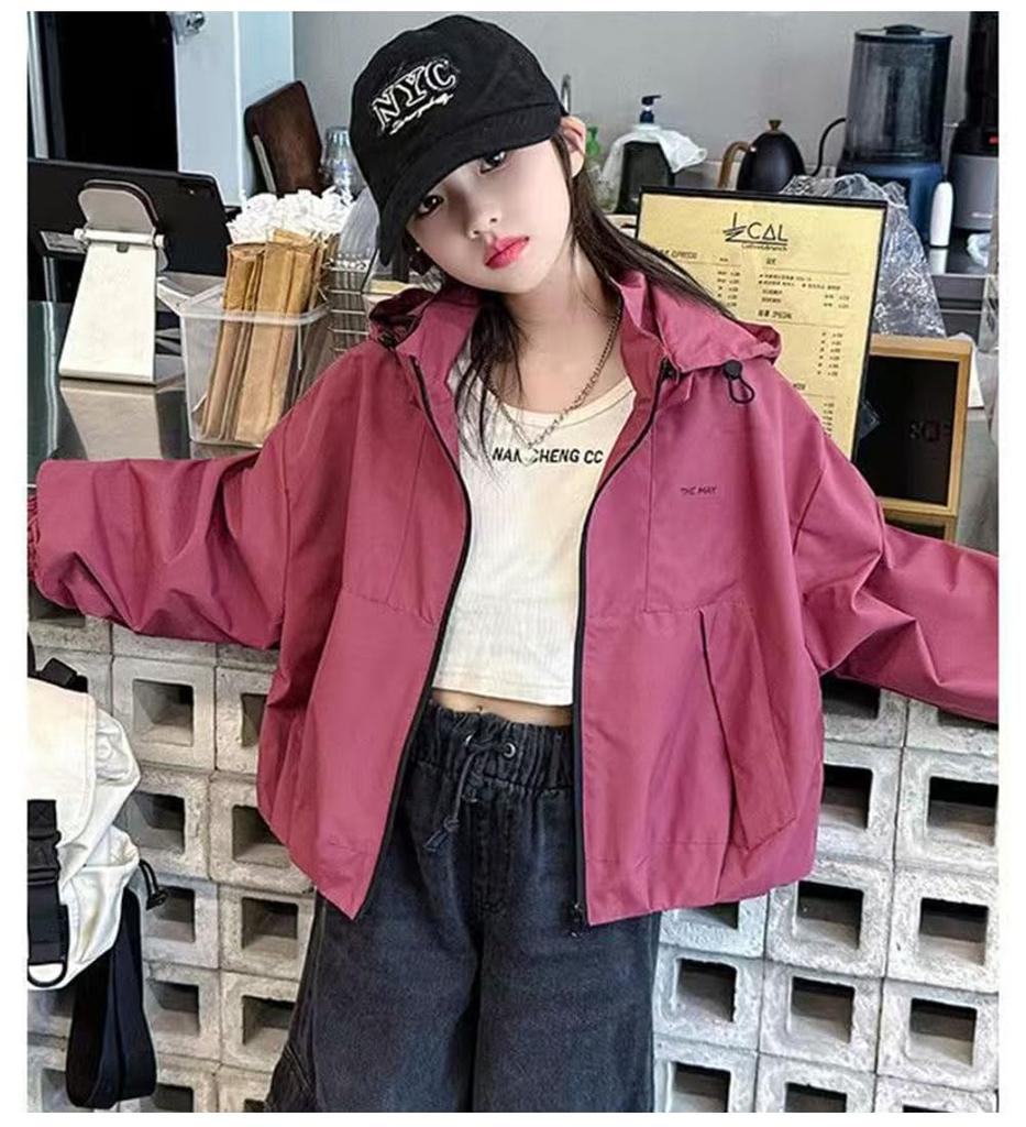 Stadion Langarm Blouson Winddicht Stilvoll Koreanisch Alltag Outdoor Kleidung Farbe wie [Yhsuoxfd] Kinder Mädchen Jacke, Mantel, Jacke, Oberbekleidung, Jumper,