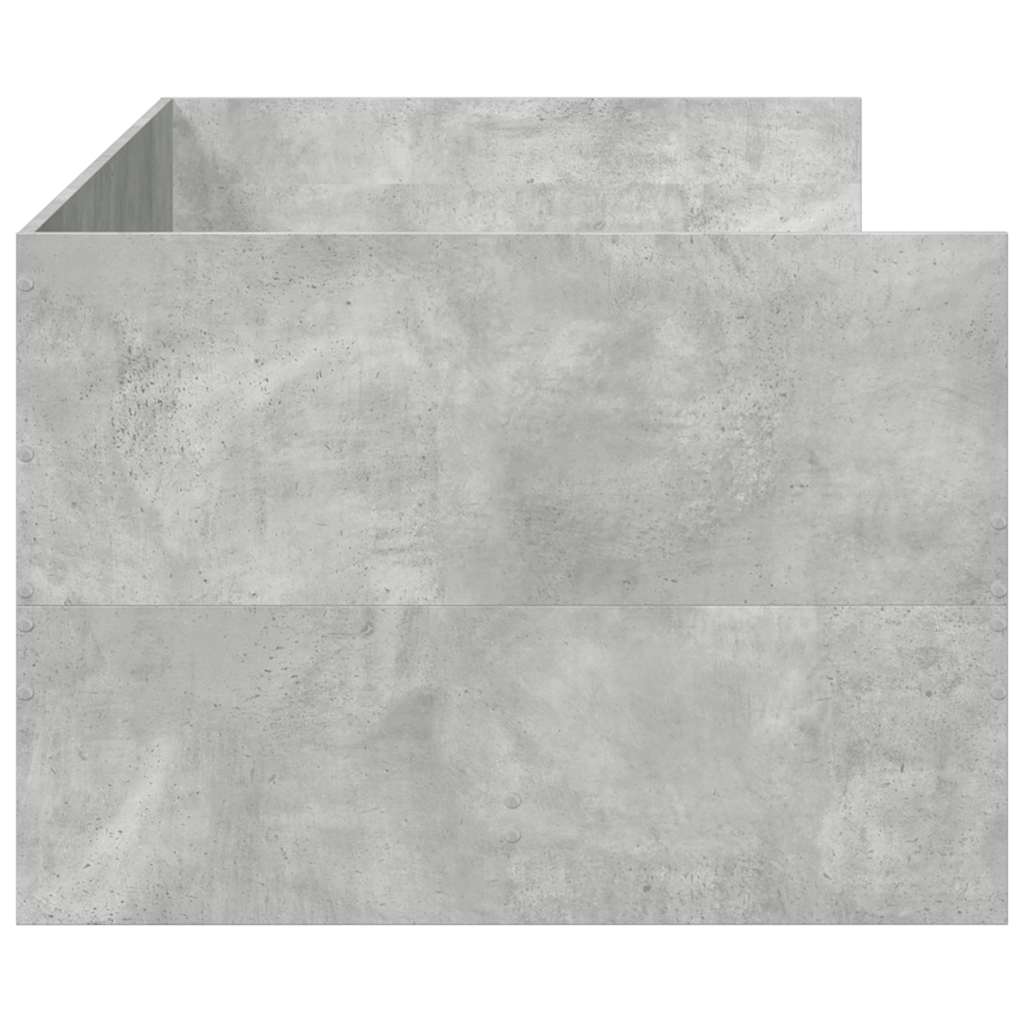 Daybed with Drawers Without Mattress Concrete Grey 100x200 Cm