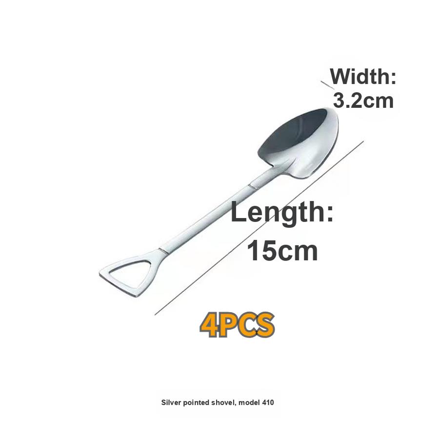 4 pcs Stainless Steel Watermelon Spoon Ladle Scoop Spoon for Home Creative Dessert Eating Watermelon Special Spoon Cute Ladle Soup Spoon