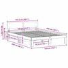 Bed Frame with Headboard White 140 x 200 cm Solid Pine Wood